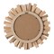 Hanging Sunburst Round Natural Wood Wall Mirror for the Entryway, Living Room, or Vanity